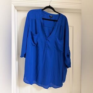 Torrid Royal Blue Harper Blouse